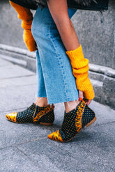Botte noire Valencia (semelle intérieure pour cheveux)